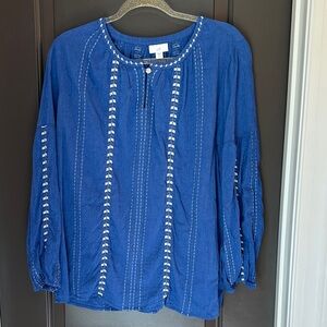 J. Jill Embroidered Top size Small Petite